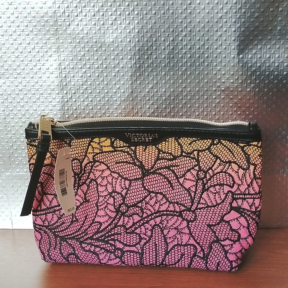 BNWT Victoria's Secret Ombre Floral Patterned Makeup Bag